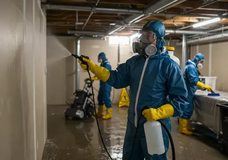 Basement Sanitization and Antimicrobial Treatment process in Mustang, OK